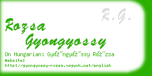 rozsa gyongyossy business card